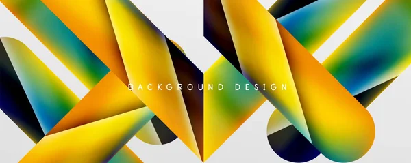 Triangle Fluid Color Gradient Abstract Background Vector Illustration Wallpaper Banner — Stock vektor