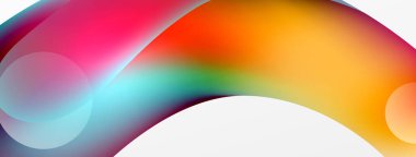 Fluid abstract background. Liquid color gradients composition. Round shapes and circle flowing design for wallpaper, banner, background or landing