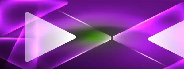 Żywe Geometryczne Neon Błyszczące Tło Linii Odważny Wspaniały Wyświetlacz Kształtów — Wektor stockowy
