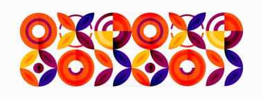 Renkli çemberler soyut arkaplan. Duvar kağıdı, afiş, arkaplan, iniş sayfası, duvar resimleri, davetiyeler, posterler için yüksek teknoloji tasarımı