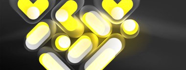 Parlak yuvarlak şekiller soyut arkaplan. Duvar kağıdı, afiş, sunum, arkaplan şablonu