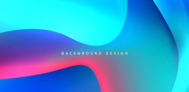 Sıvı renkli 3D elementler soyut arkaplan