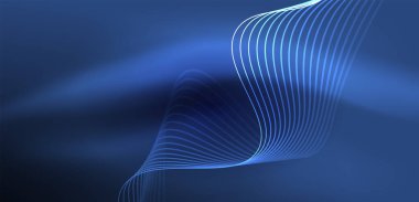 Soyut arkaplan neon dalgası. Duvar kağıdı, afiş, arkaplan, iniş sayfası, duvar resimleri, davetiyeler, posterler için yüksek teknoloji tasarımı