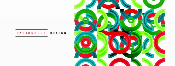 Färgglada Cirkel Abstrakt Bakgrund Med Levande Och Iögonfallande Design Som — Stock vektor