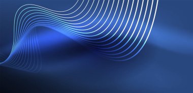 Soyut arkaplan neon dalgası. Duvar kağıdı, afiş, arkaplan, iniş sayfası, duvar resimleri, davetiyeler, posterler için yüksek teknoloji tasarımı