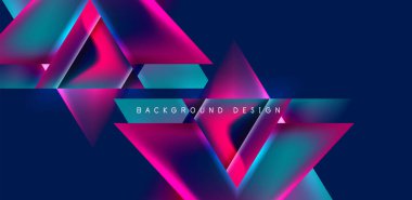 Renkli sıvı gradyanlı gelecekçi üçgen vektörü soyut arkaplan