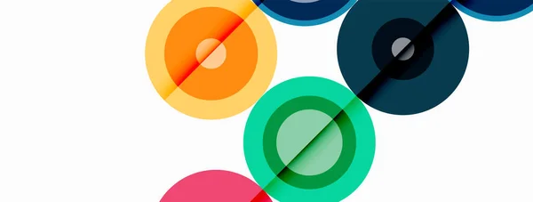 Circle Trendy Minimale Sfondo Geometrico Astratto Illustrazione Vettoriale Carta Parati — Vettoriale Stock