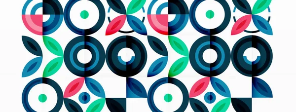 カラフルな円抽象的な背景 バナー ランディングページ 壁アート 招待状 プリント ポスターのハイテクデザイン — ストックベクタ