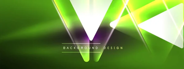 Živé Geometrické Neon Lesklá Linka Pozadí Tučné Ohromující Zobrazení Tvarů — Stockový vektor