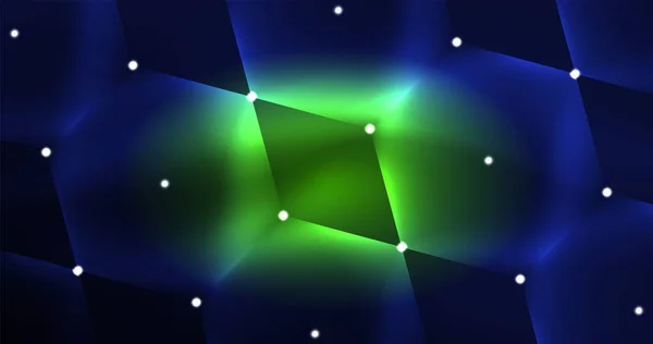 Abstraktní Ilustrace Vektoru Neonu Pozadí Šestiúhelníku — Stockový vektor
