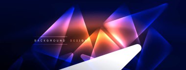 Geometrik arkaplanı hackleyen neon ışıkları, sanal gerçeklik veya yapay zeka konsepti, duvar kağıdı, pankart, sunum, arkaplan için siber punk geometrik şablon