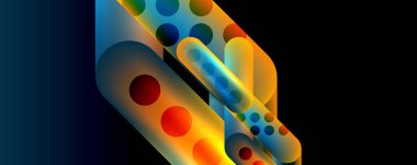 Tekno yuvarlak şekiller, parlak elementlerle soyut arkaplan çizgileri. Duvar Kağıdı, Sancak, Arkaplan, Kart, Kitap İllüstrasyonu, İniş Sayfası