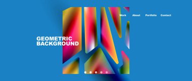 Abstract geometric landing page. Creative background for wallpaper, banner, background or web