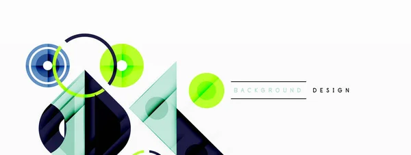 Цветные Треугольники Круглые Формы Фона Шаблон Обоев Баннер Презентация Фон — стоковый вектор