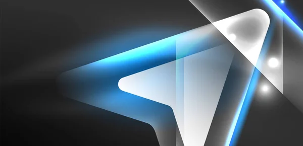 Neon Speed Pfeil Und Linien Bilden Den Hintergrund Hightech Konzept — Stockvektor