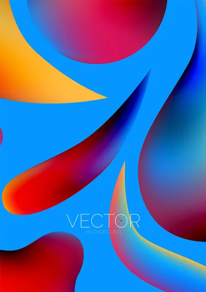 Fluid Shapes Vertical Wallpaper Background Vector Illustration Banner Background Landing — Vetor de Stock