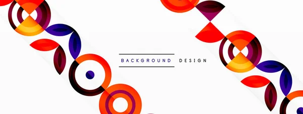 Círculos Coloridos Fundo Abstracto Tech Design Para Papel Parede Banner — Vetor de Stock