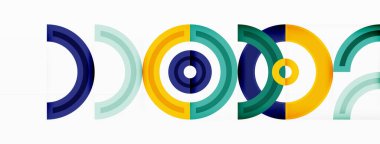 Değişik tonlara ve renklere sahip canlı ve göz alıcı bir tasarıma sahip renkli çemberler girdap ve dinamik bir etki yaratıyor.