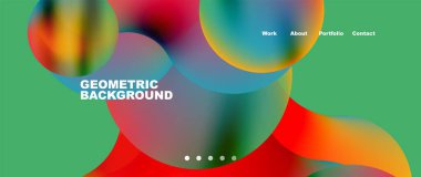 Liquid shapes with flowing gradient colors. Round elements and circles. Vector illustration for wallpaper, banner, background, leaflet, catalog, cover, flyer