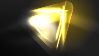 Dijital Neon Soyut Arkaplan, Üçgenler ve Işıklar Geometrik Tasarım Şablonu