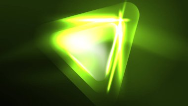 Dijital Neon Soyut Arkaplan, Üçgenler ve Işıklar Geometrik Tasarım Şablonu