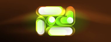 Neon dairesi soyut arkaplan. Duvar kağıdı, afiş, sunum, arkaplan şablonu