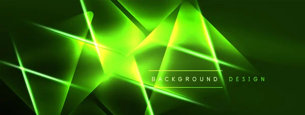 Vibrante Neon Geometrico Brillante Linea Sfondo Esposizione Audace Sbalorditiva Forme — Vettoriale Stock