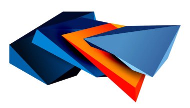 Vektör 3d düşük polimetrik üçgen geometrik tasarım elementleri