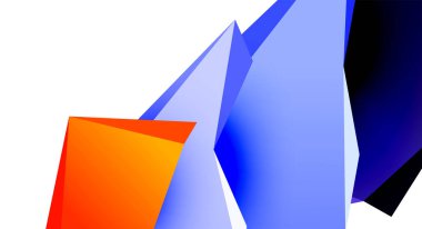 Vektör 3d düşük polimetrik üçgen geometrik tasarım elementleri