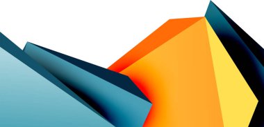 Vektör 3d düşük polimetrik üçgen geometrik tasarım elementleri