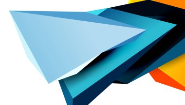Vektör 3d düşük polimetrik üçgen geometrik tasarım elementleri