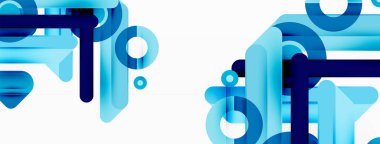 Yaratıcı geometrik duvar kağıdı. Asgari çizgiler ve daireler. Duvar kağıdı, afiş, arkaplan veya iniş için moda tekno iş şablonu