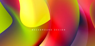 Soyut arkaplan renklerine sahip güzel sıvı şekiller