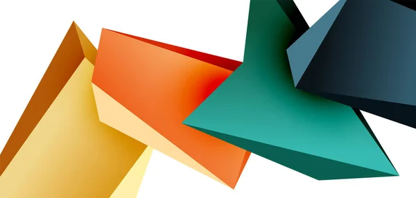 矢量3D低三角形几何设计元件 — 图库矢量图片