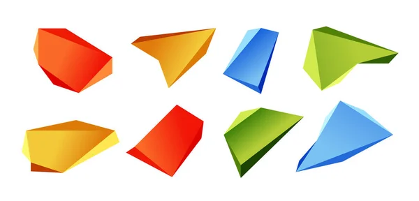 Vecteur Low Poly Triangle Éléments Conception Géométrique — Image vectorielle