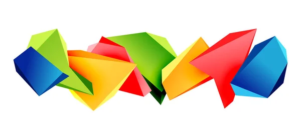 Διάνυσμα Χαμηλή Πολυ Τριγωνικά Γεωμετρικά Στοιχεία Σχεδιασμού — Διανυσματικό Αρχείο