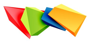 Vektör 3d düşük polimetrik üçgen geometrik tasarım elementleri