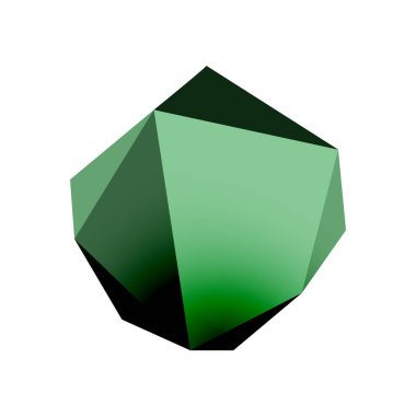 Soyut düşük polyester taş tasarımı. Geometrik 3d vektör tasarım ögesi