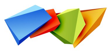 Vektör 3d düşük polimetrik üçgen geometrik tasarım elementleri