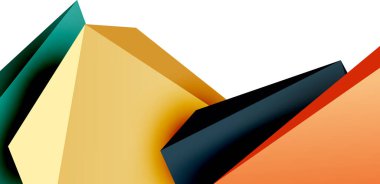 Vektör 3d düşük polimetrik üçgen geometrik tasarım elementleri