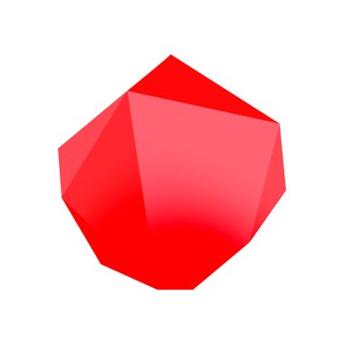 Soyut düşük polyester taş tasarımı. Geometrik 3d vektör tasarım ögesi