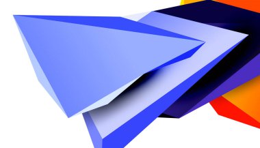 Vektör 3d düşük polimetrik üçgen geometrik tasarım elementleri