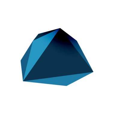 Soyut düşük polyester taş tasarımı. Geometrik 3d vektör tasarım ögesi