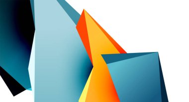 Vektör 3d düşük polimetrik üçgen geometrik tasarım elementleri