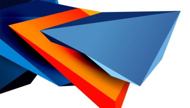 Vektör 3d düşük polimetrik üçgen geometrik tasarım elementleri