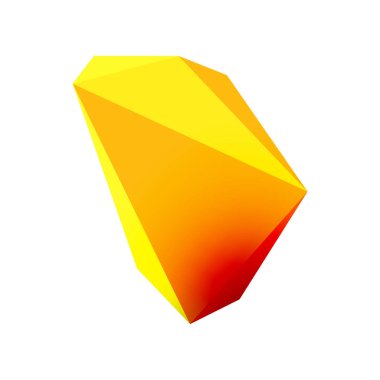 Soyut düşük polyester taş tasarımı. Geometrik 3d vektör tasarım ögesi