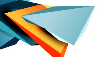 Vektör 3d düşük polimetrik üçgen geometrik tasarım elementleri