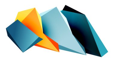 Vektör 3d düşük polimetrik üçgen geometrik tasarım elementleri