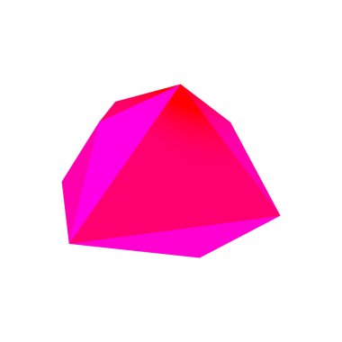 Soyut düşük polyester taş tasarımı. Geometrik 3d vektör tasarım ögesi