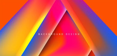 Renkli sıvı gradyanlı gelecekçi üçgen vektörü soyut arkaplan